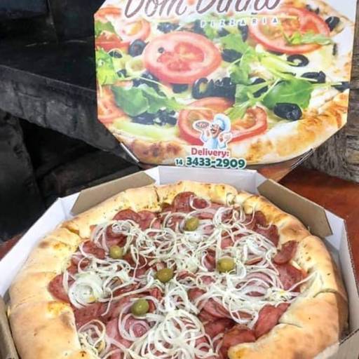 Comprar o produto de Pizza em Pizzas pela empresa Dom Dinho Pizzaria em Marília, SP por Solutudo