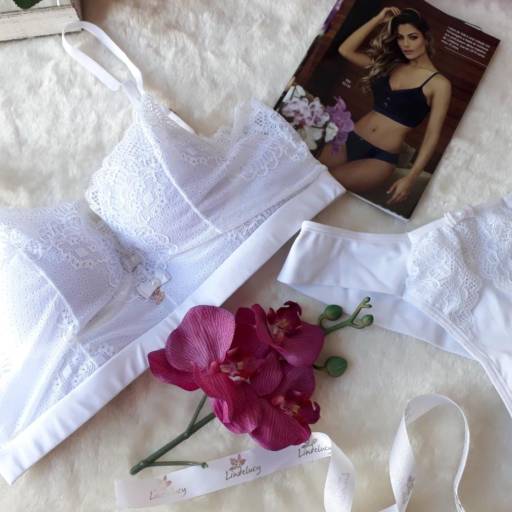 Conjunto top em renda por Gardens Lingerie