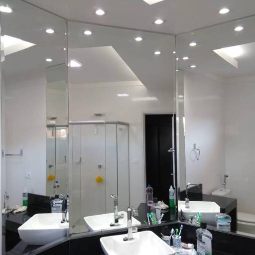 Espelho bisotê dividido 3 partes. por Top Vidros