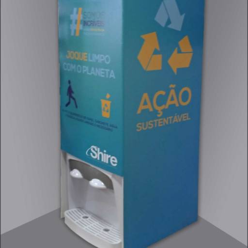 Personalização de bebedouros por Allsigns Sinalização e Comunicação Visual