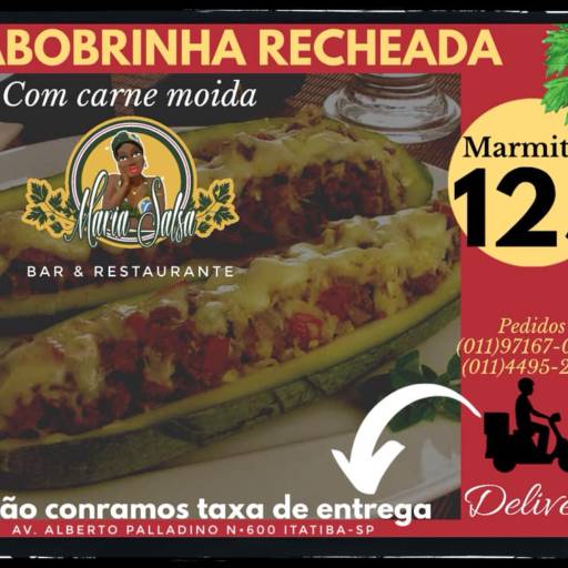 Abobrinha Recheada por Maria Salsa - Bar & Restaurante