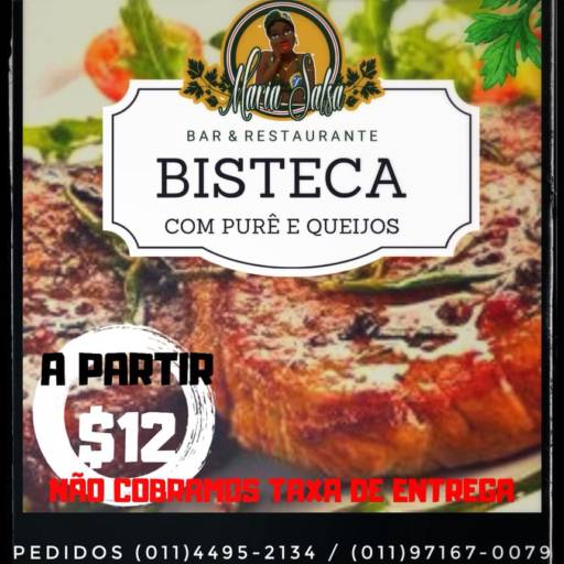 Comprar o produto de Bisteca com Purê e Queijo  em Alimentos pela empresa Maria Salsa - Bar & Restaurante em Itatiba, SP por Solutudo