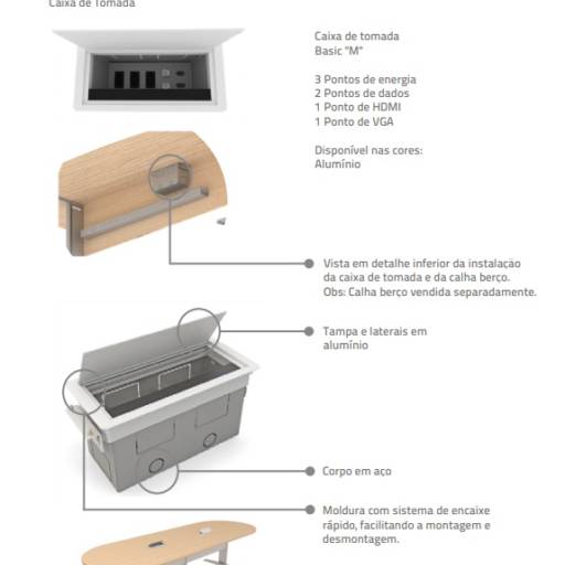 Mesa para escritório Romanzza por BauruFlex Ambiente Corporativo