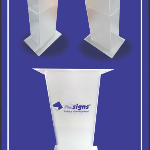 Púlpitos em acrílico por Allsigns Sinalização e Comunicação Visual