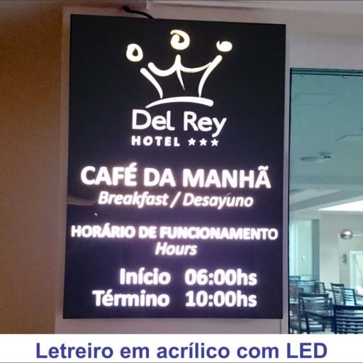 Letreiro em acrílico com LED por Allsigns Sinalização e Comunicação Visual