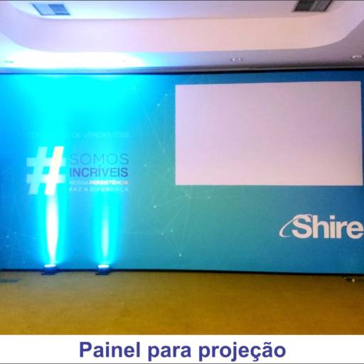 Painel para projeção por Allsigns Sinalização e Comunicação Visual