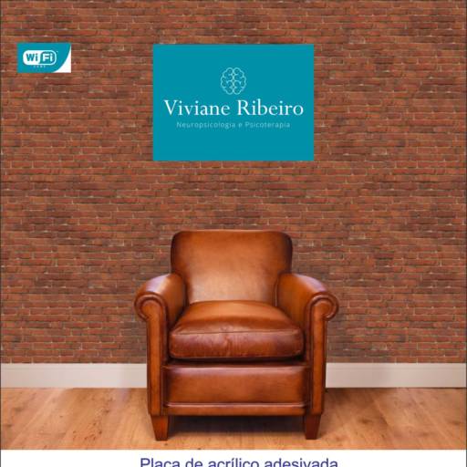 Placa de acrílico adesivada por Allsigns Sinalização e Comunicação Visual