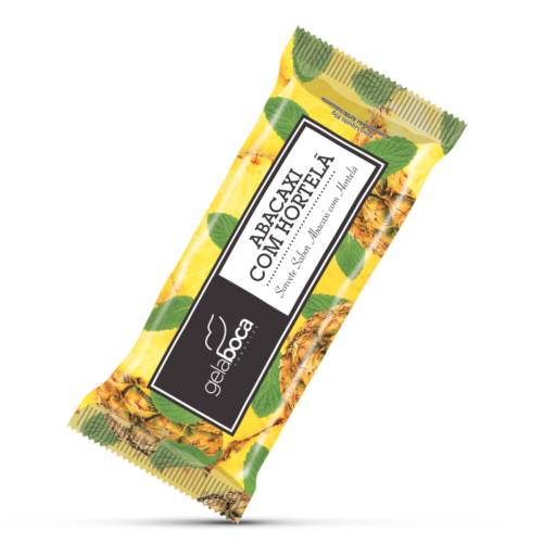 Picolé Abacaxi com Hortelã por Gela Boca Sorvetes