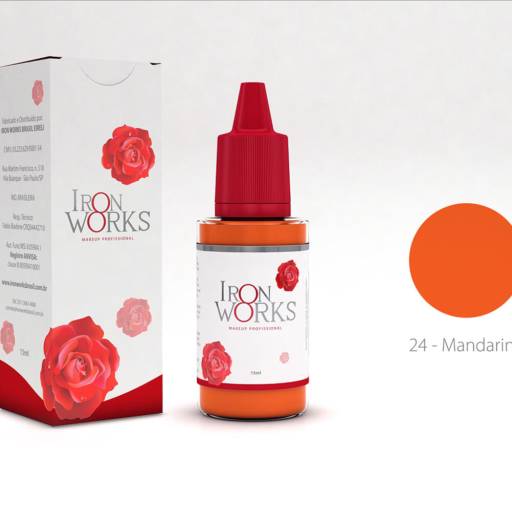 Pigmento Iron Works Mandarine N. 24 em Foz do Iguaçu, PR por Dermokob - Tudo para Micropigmentação