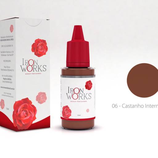 Pigmento Iron Works Castanho Intermediário N. 06 em Foz do Iguaçu, PR por Dermokob - Tudo para Micropigmentação