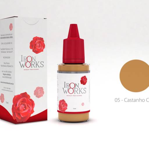 Pigmento Iron Works Castanho Claro N. 05 em Foz do Iguaçu, PR por Dermokob - Tudo para Micropigmentação