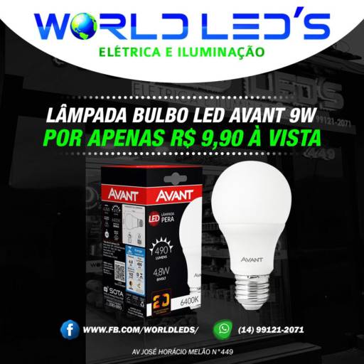 Lâmpada Bulbo Led Avant 9W – R$9,90 à vista