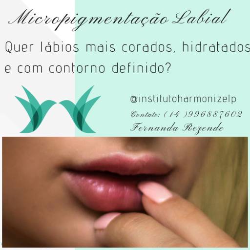 Comprar o produto de Micropigmentação Labial em Clínicas de Estética e Beleza pela empresa Instituto Harmonize em Lençóis Paulista, SP por Solutudo
