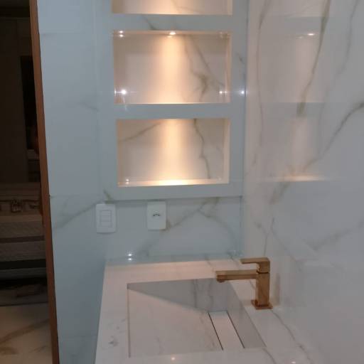Bancadas e Nichos em Porcelanato: Estilo e Funcionalidade em Adamantina por Casa do Porcelanato FB