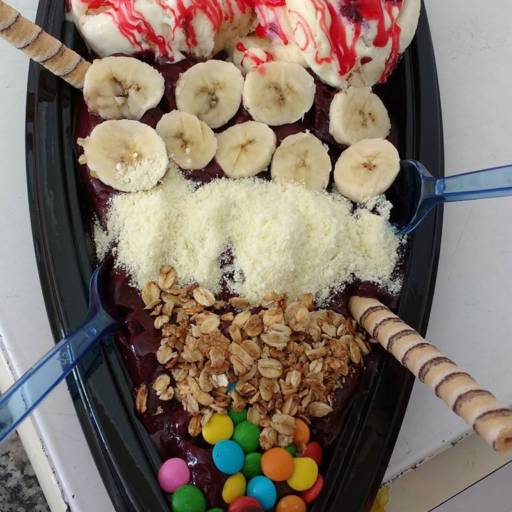 Barca recheada -  mix sorvete e açai