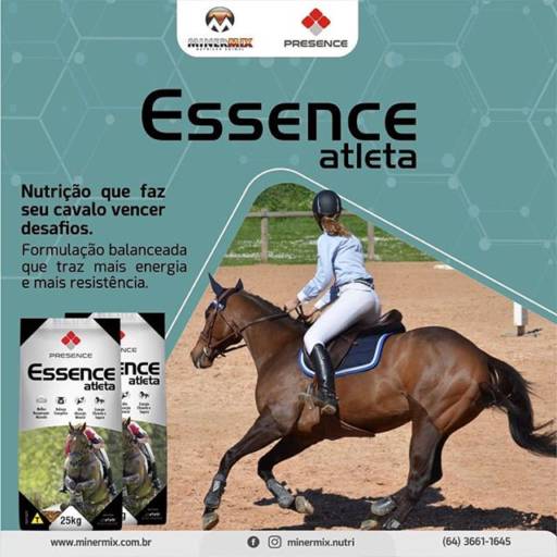 Comprar o produto de Ração Essence Atleta em Ração para Cavalos pela empresa Minermix Nutrição Animal em Mineiros, GO por Solutudo