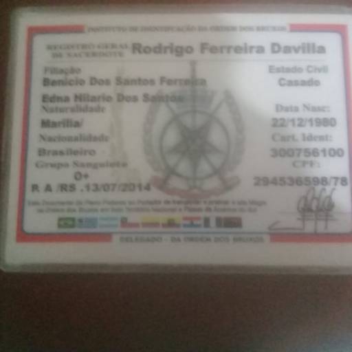 Credencial de Delegado da Ordem dos Bruxos do Brasil por Grão Mestre Rodrigo Ferreira Davilla