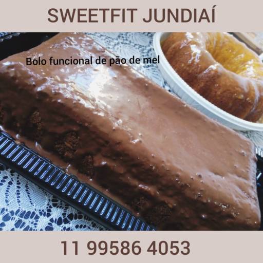 Bolo funcional pão de mel em Jundiaí, SP por Sweet Fit Jundiaí