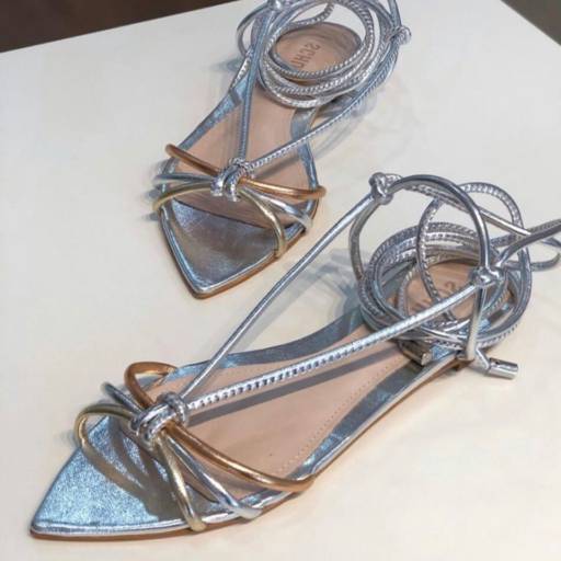 Rasteira Metalizada Schutz por Spettacolo Calçados 