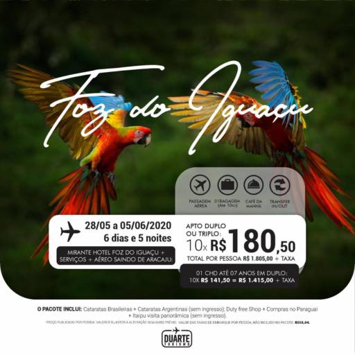 Comprar o produto de Foz do Iguaçu  em Viagens e Turismo pela empresa Duarte Turismo em Aracaju, SE por Solutudo