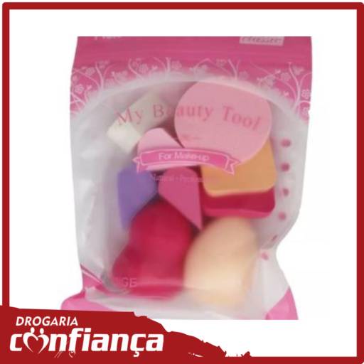 Kit de esponjas em microfibra para maquiagem