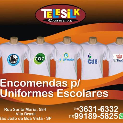 Comprar o produto de Uniformes Escolares em Uniformes Escolares pela empresa Telesilk Uniformes em São João da Boa Vista, SP por Solutudo