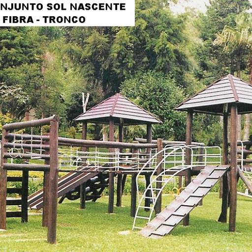 7 - Playgrounds De Troncos Rústicos por Sideral Parques Infantis - Fabricação e Reformas