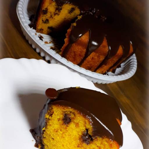 Baby Vulcão de Cenoura com Gotas de Chocolate na massa