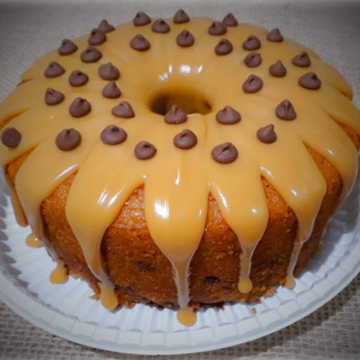 Baby de Churros com gotas de chocolate na massa com cobertura de brigadeiro de Doce de Leite