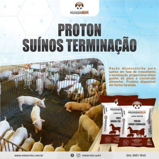 Comprar o produto de Proton Suínos Terminação  em Agro, Indústria e Comércio pela empresa Minermix Nutrição Animal em Mineiros, GO por Solutudo
