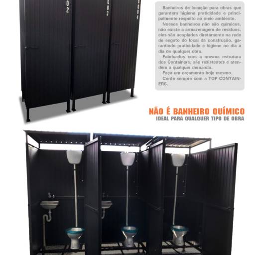 Comprar o produto de Banheiro Portátil em Outros pela empresa Top Containers do Brasil em Bauru, SP por Solutudo
