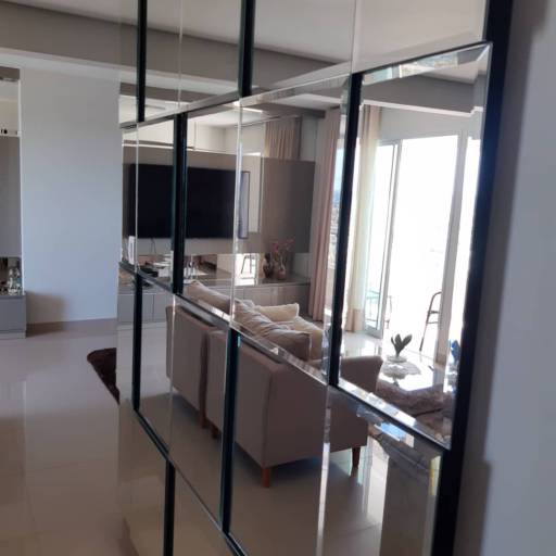 Mosaico Espelho Bisotê por Top Vidros