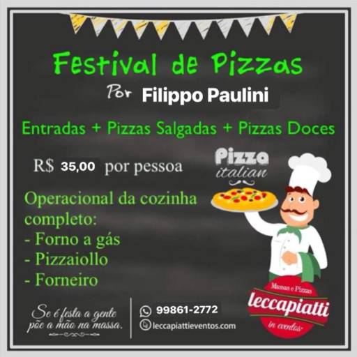 Festival de Pizza por Leccapiatti di Paolini Massas e Pizzas