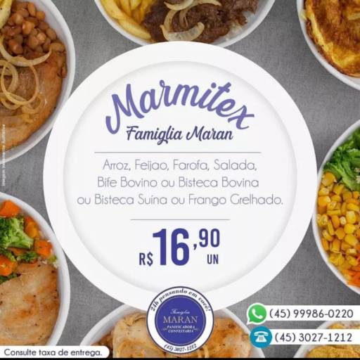 Comprar o produto de Marmitex Famiglia Maran  em Marmitex pela empresa Famiglia Maran Panificadora, Confeitaria e Restaurante 24h em Foz do Iguaçu, PR por Solutudo