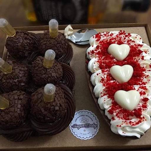 Duo 250g cada - Jack Daniel’s & Red Velvet por Sugar Baby Confeitaria Artesanal