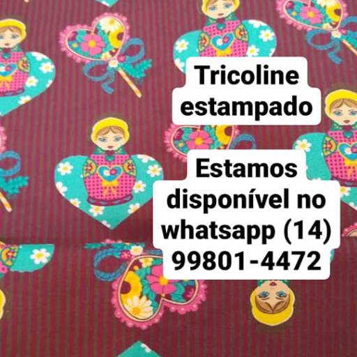 Tricoline estampada em Bauru  por A Exclusiva Tecidos