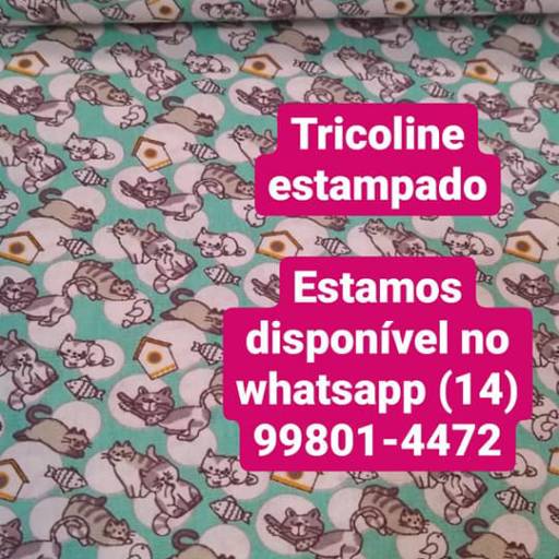 Tricoline estampada em Bauru  por A Exclusiva Tecidos