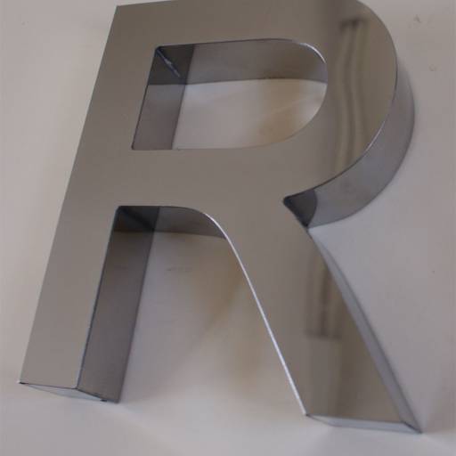 Letreiro de Caixa Inox Escovado e Polido por Sinalplaca