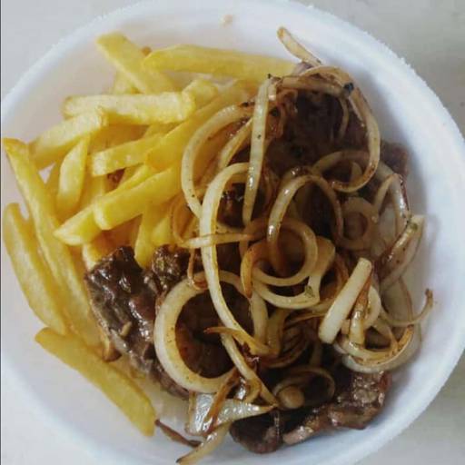 Bife Acebolado com Fritas 