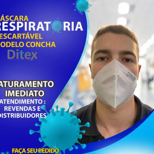 Comprar o produto de Máscaras respiratórias descartáveis  em Saúde pela empresa MG Borrachas e Mangueiras em Mineiros, GO por Solutudo