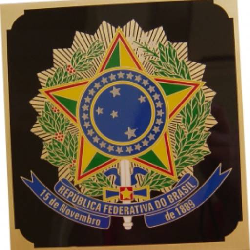 Placa Brasão Latão por Sinalplaca