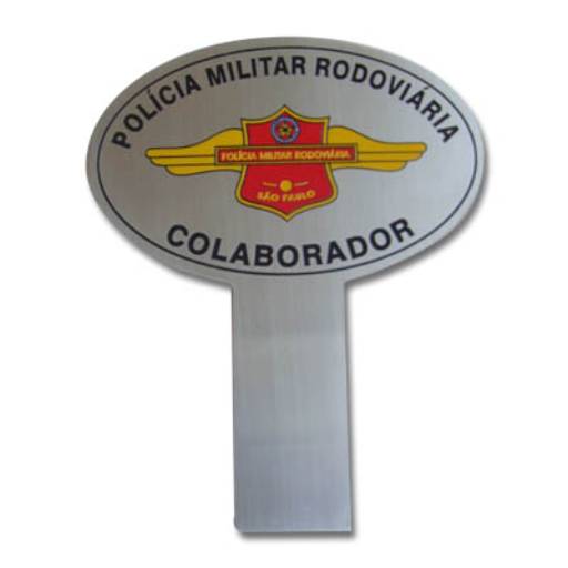 Placa Painel de Carro OVAL por Sinalplaca