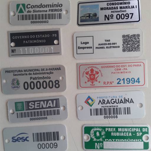 Etiquetas de Alumínio por Sinalplaca