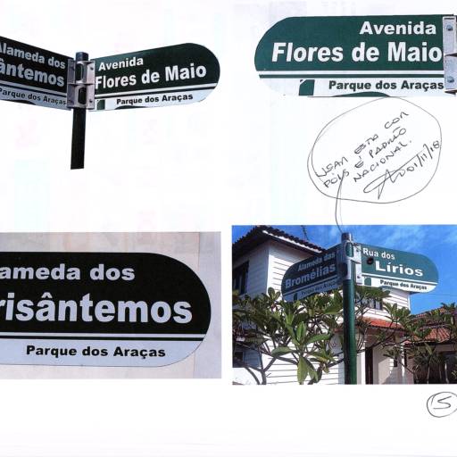 Placa de Rua Aço Carbono canto arredondado