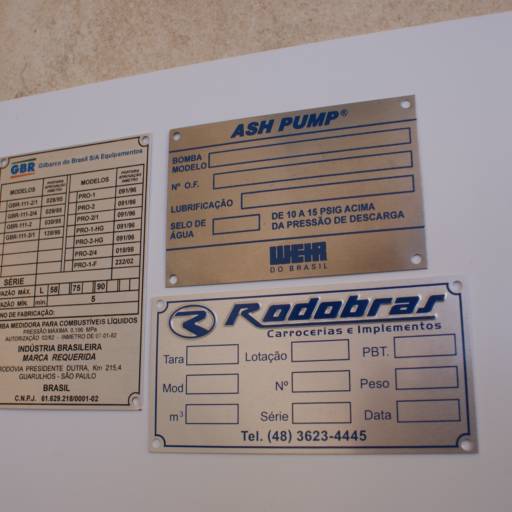 Plaqueta de Alumínio  por Sinalplaca