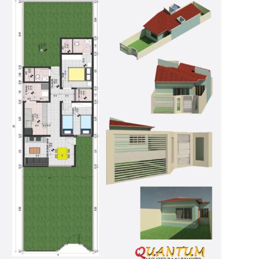 Comprar o produto de RESIDÊNCIA COM 2 QUARTOS, SENDO UMA SUÍTE. TELHADO APARENTE (60M²). em Construção pela empresa Quantum Arquitetura & Urbanismo em Aracaju, SE por Solutudo