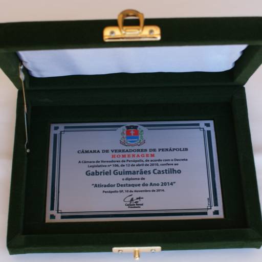 Placa Aço Inox Homenagem 1