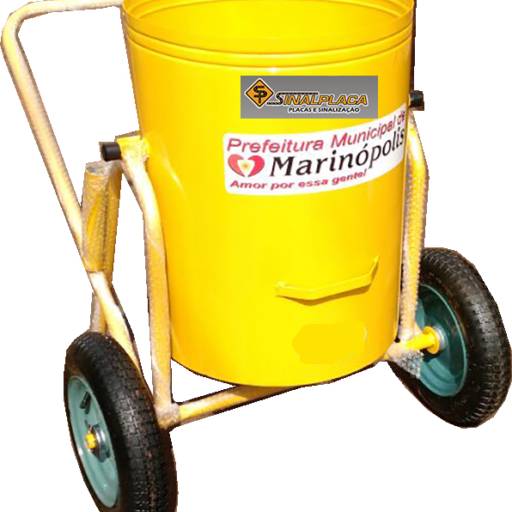 Carrinho de Gari por Sinalplaca