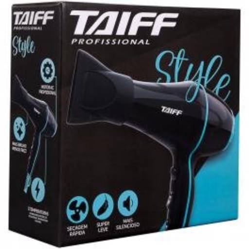 Secador de Cabelo Taiff Style Preto 2000W - 2 Velocidades 220V