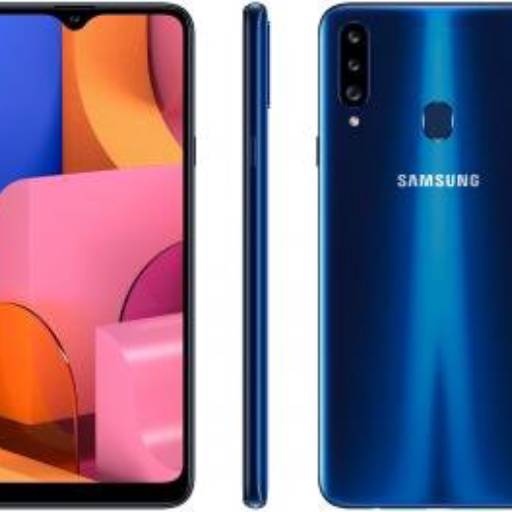 Smartphone Samsung Galaxy A20s 32GB Azul 4G - 3GB Tela 6,5” RAM Câm. Tripla + Câm. Selfie 8MP